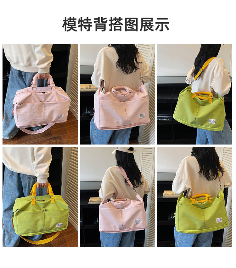 跨境大容量休闲健身包女干湿分离瑜伽运动包轻便简约男旅游行李袋详情图13
