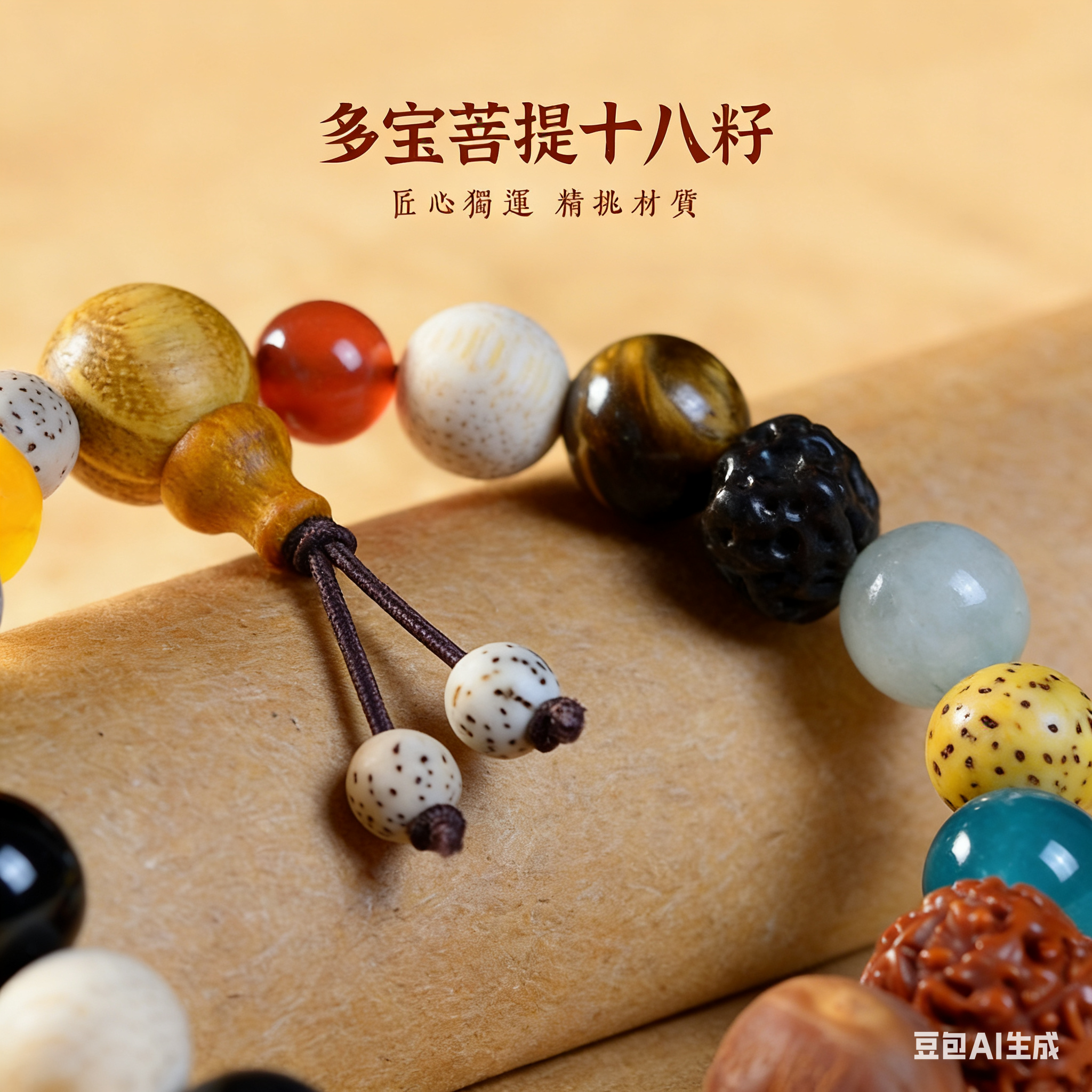 多宝菩提十八籽 精选材质 手工串珠手链详情图2