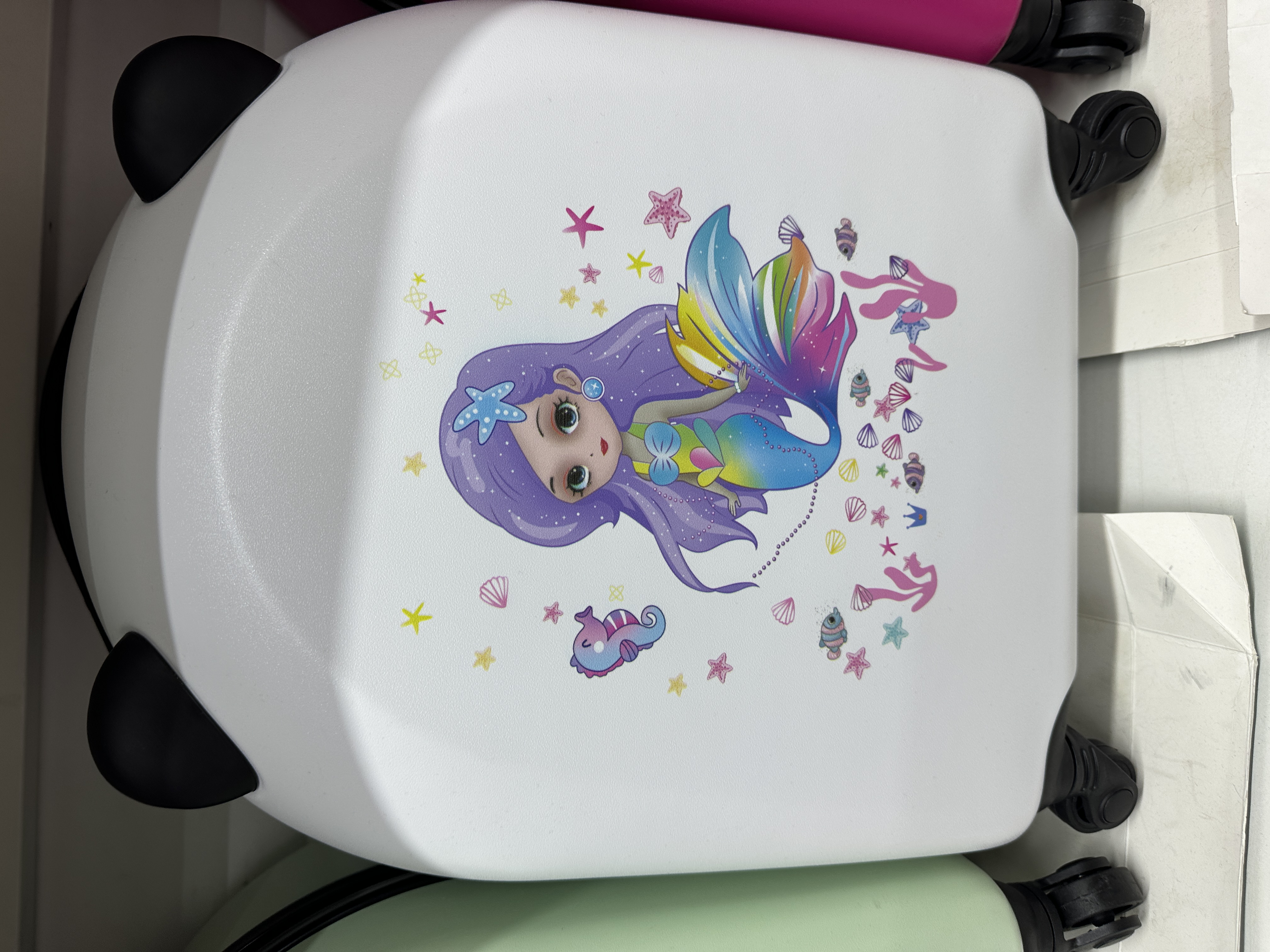 粉色卡通女孩图案儿童行李箱详情图4