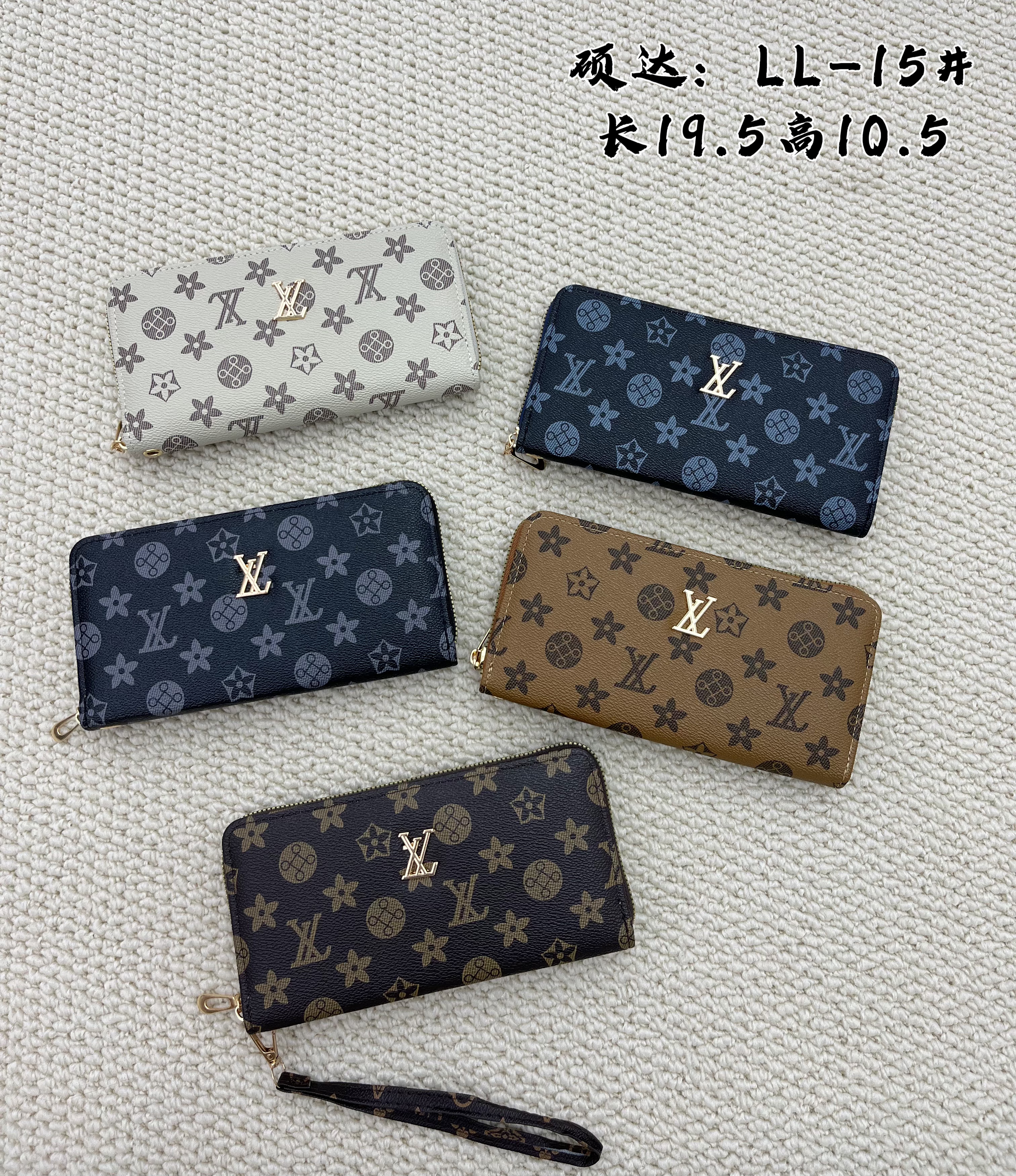 钱包 经典花纹设计 手拿拉链款 时尚百搭