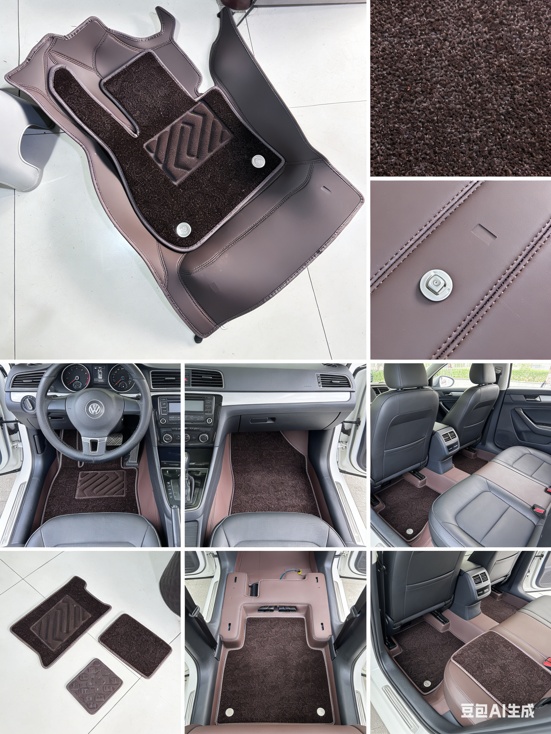 汽车高端全包围双层脚垫