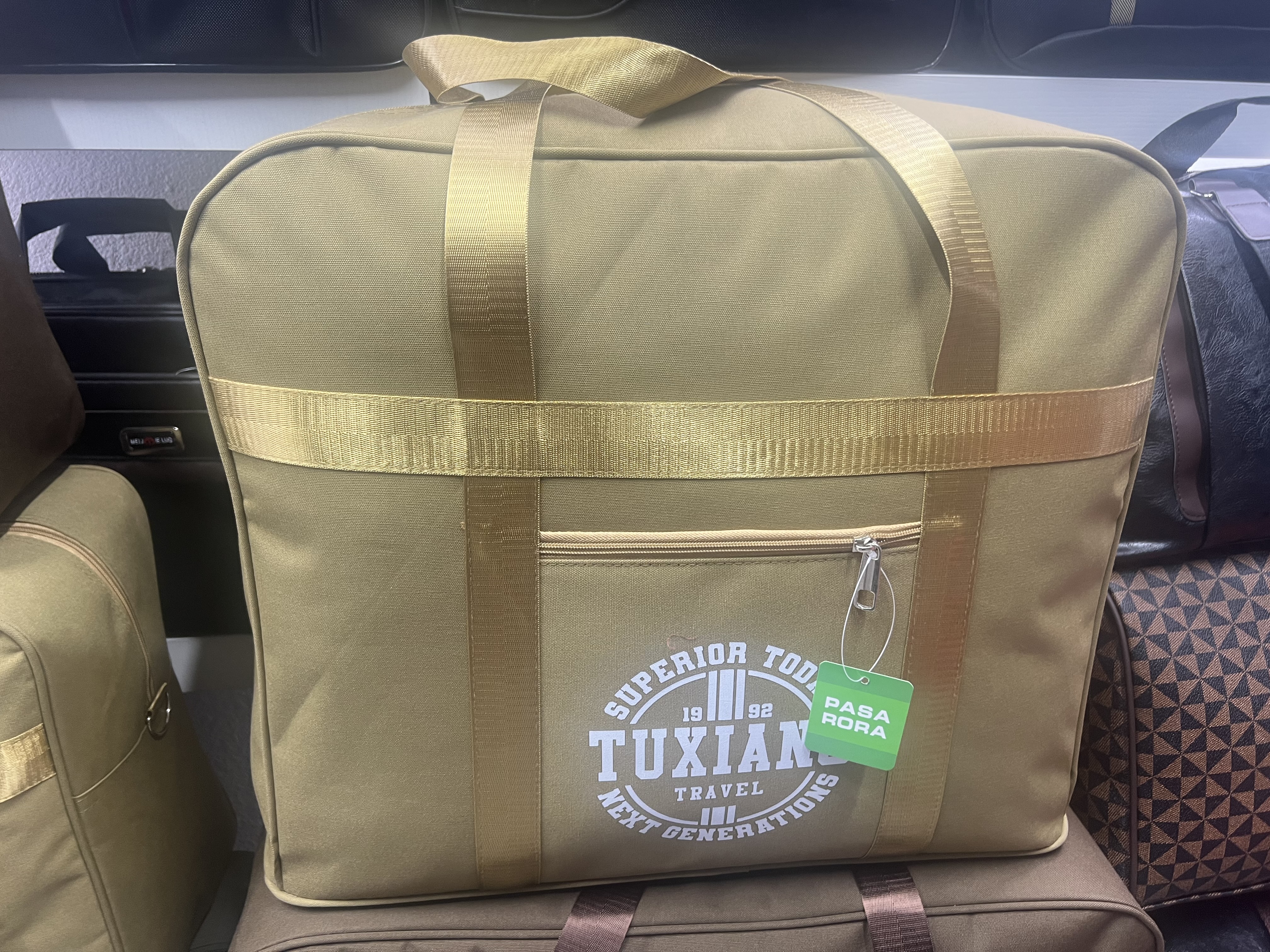 TUXIAN旅行袋 大容量帆布款 手提拉杆两用 户外出行