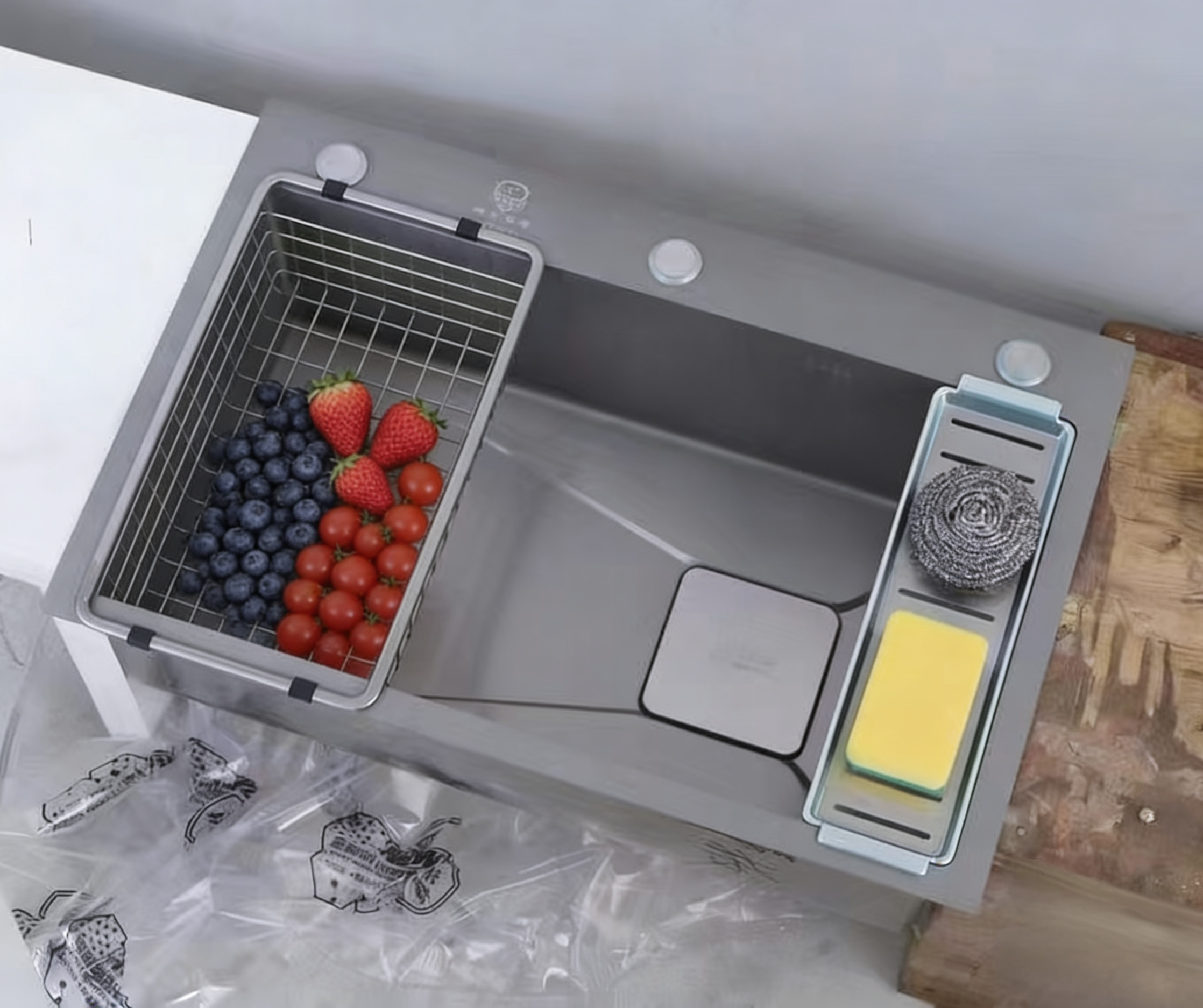 广东水槽 纳米抗菌 高端纳米灰 厨房洗菜盆