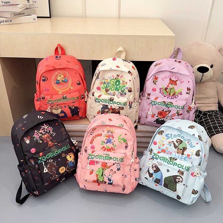 卡通印花双肩包 小学生适用 多色可选 休闲背包
