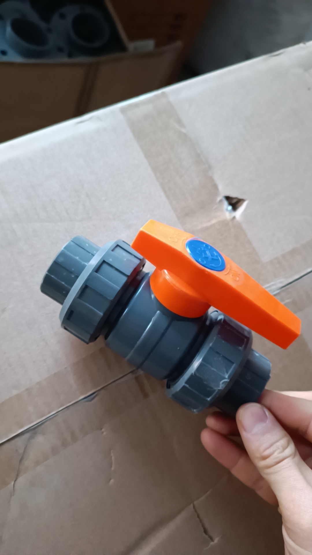 PVC管件 球阀 20mm 橙色手柄 截止阀