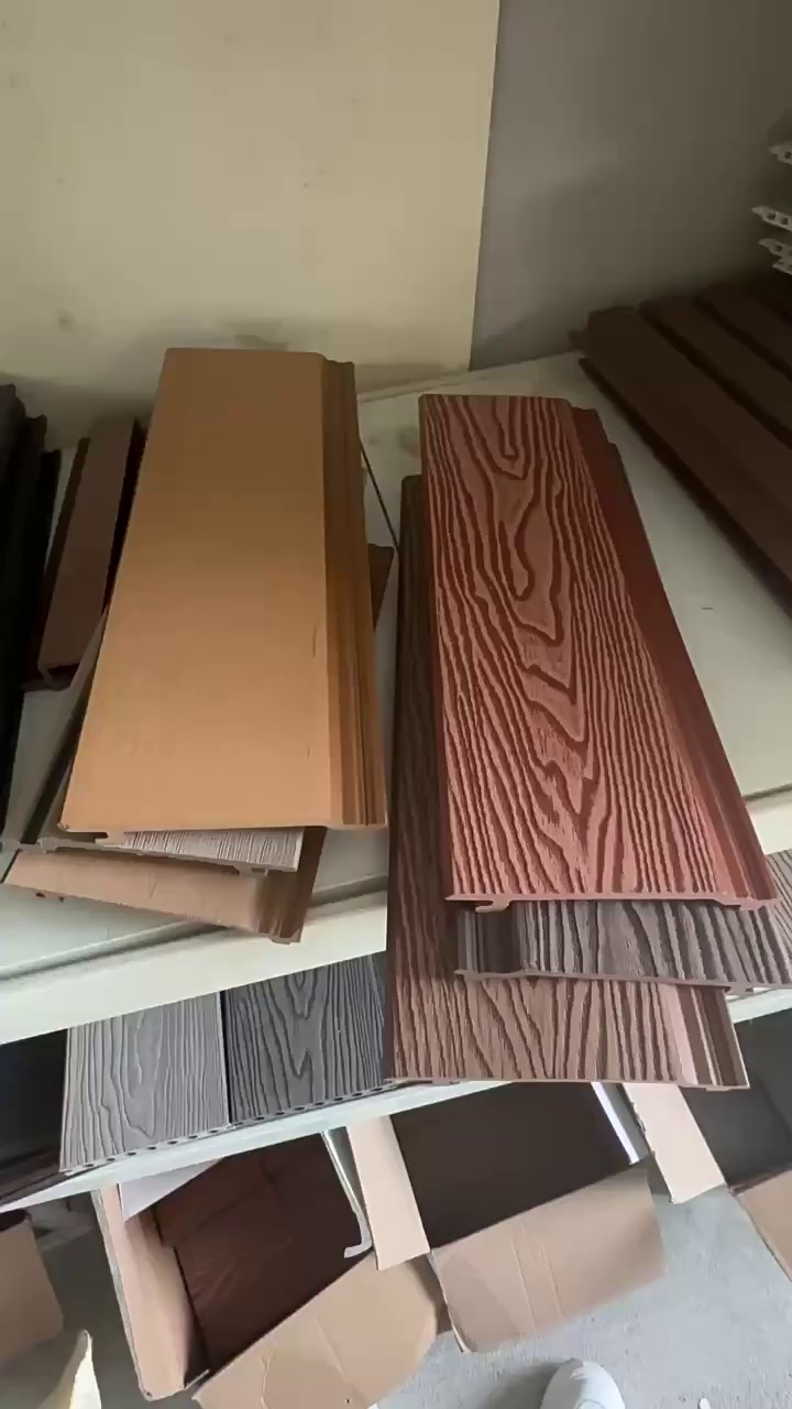 WPC室外木塑墙板别墅凉亭浮雕围栏耐晒PVC塑木户外护墙板外挂板缩略图 1