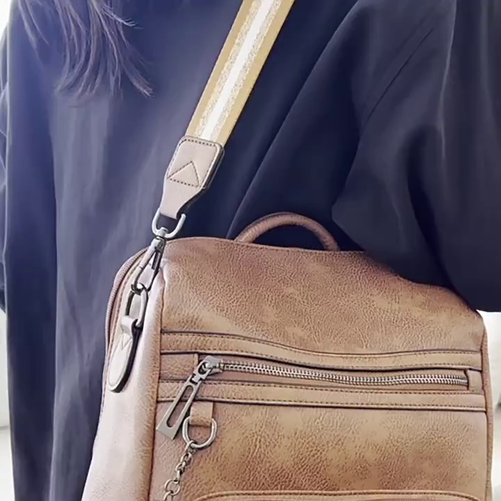 冬季新款欧美复古时尚女士双肩包大容量双肩包女士背包批发缩略图 1